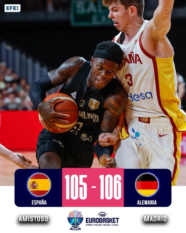 世俱杯赛程-热身赛德国106-105战胜西班牙 施罗德砍24分10助并完成准绝杀！